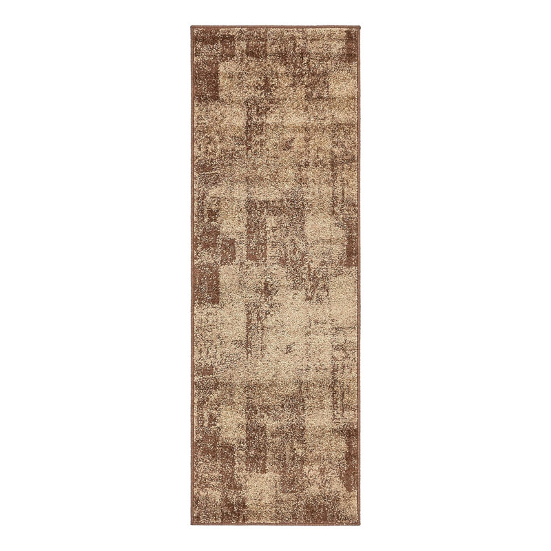 Tapis brun Weese, Tapis de couloir 2 pi x 6 pi 1 po