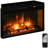 27" Electric Fireplace Insert, Retro Recessed Fireplace Heater With Realistic Log Flame, Remote Control, And Adjustable Brightness, 1400W, Black