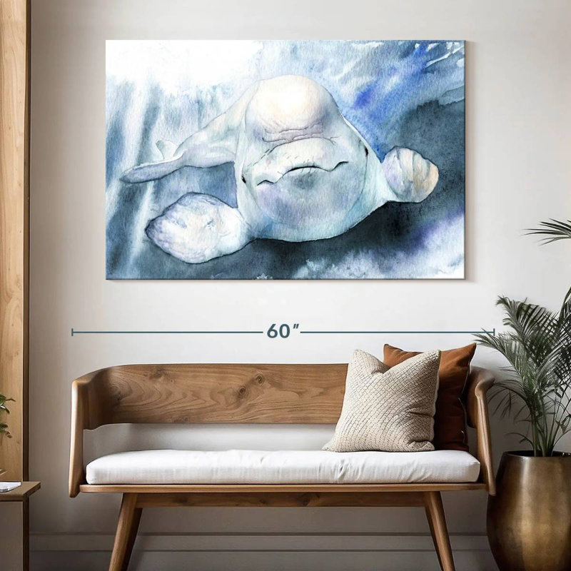 Brampt Beluga Whale, 34" H x 51" W