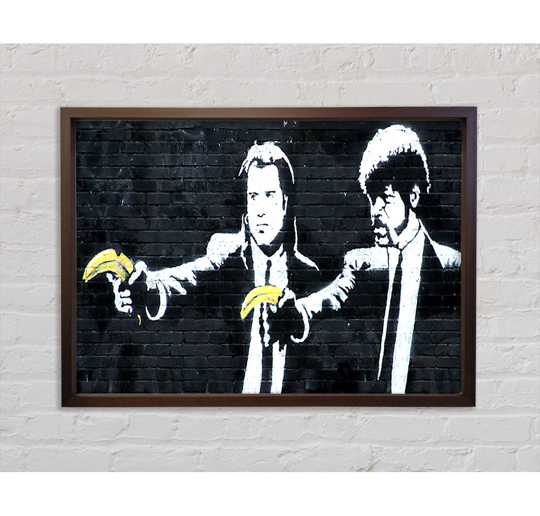 Banksy Pulp Fiction - Einzelner Bilderrahmen Kunstdrucke auf Leinwand