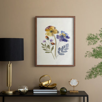 Pressed Flower Memories III, reproduction encadrée - bois massif