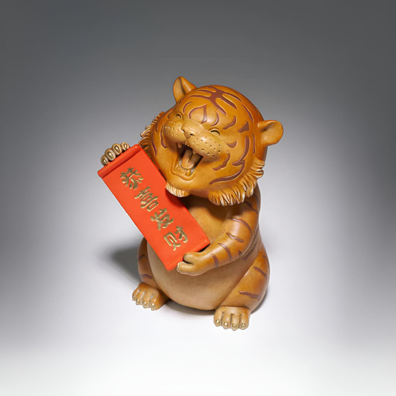 Auspicieuse année de tigre en laiton - Élégante décoration intérieure