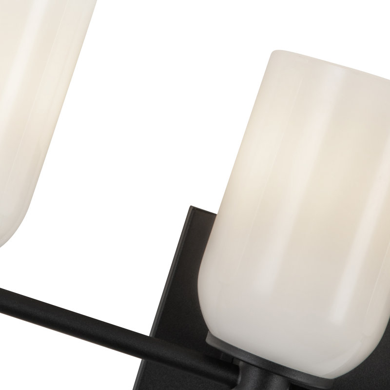 Nola 5 - Light Vanity Light, Glossy Opal, Black