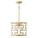 1 - Light Bleached Natural Jute/ Patinaed Brass Unique/Statement Pendant