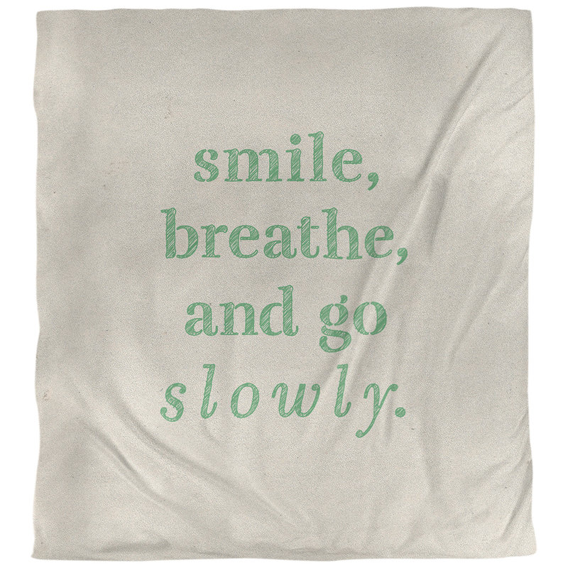 Housse de couette simple go quote lente, Housse de couette pour très grand lit, Blanc / vert
