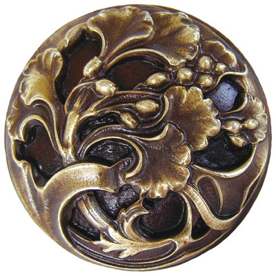 Florid Leaves 1.375" Diameter Circle Knob