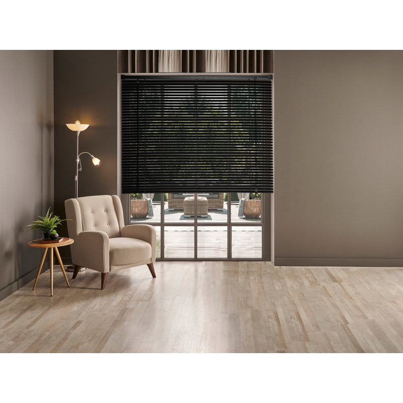25mm PVC Venetian Roller Blinds Windows Blind, Black, 160cm L x 147cm W