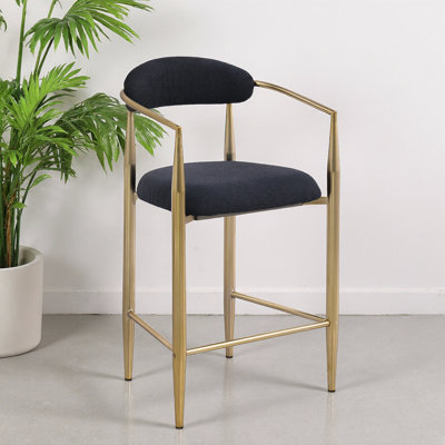 Ensemble de 2 tabourets de bar modernes avec structure en fer et confort rembourré pour un îlot de cuisine