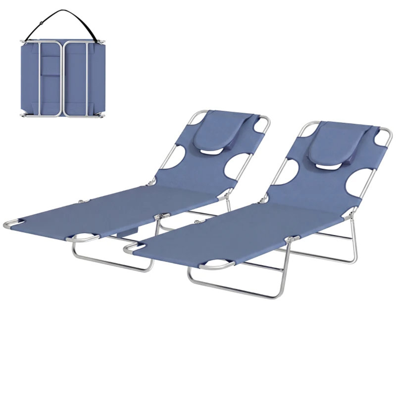 Chaises de bronzage d'extérieur, Gris
