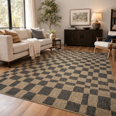 Tapis tissé à plat antidérapant Wavy