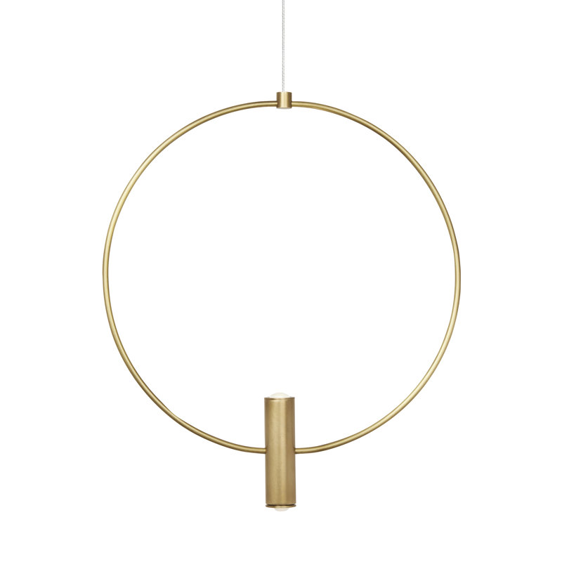 Layla 7 - Light LED Pendant, Nightshade Black, 15.5" H x 13.2" W x 1.1" D