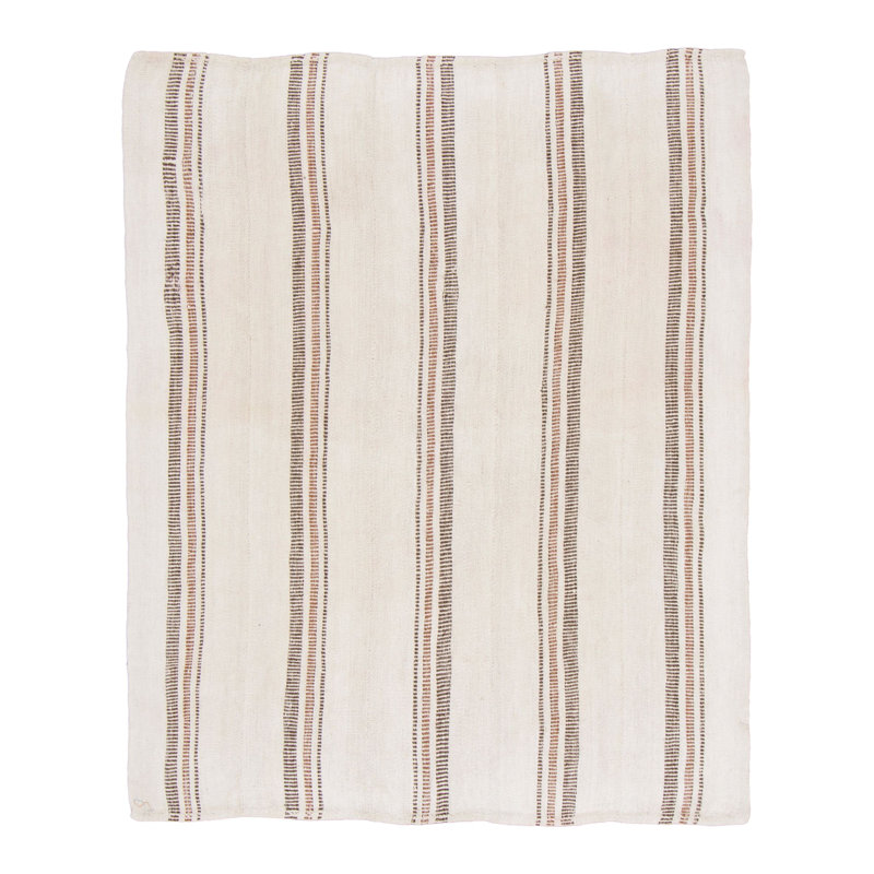 Handmade Geometric Area Rug, Beige