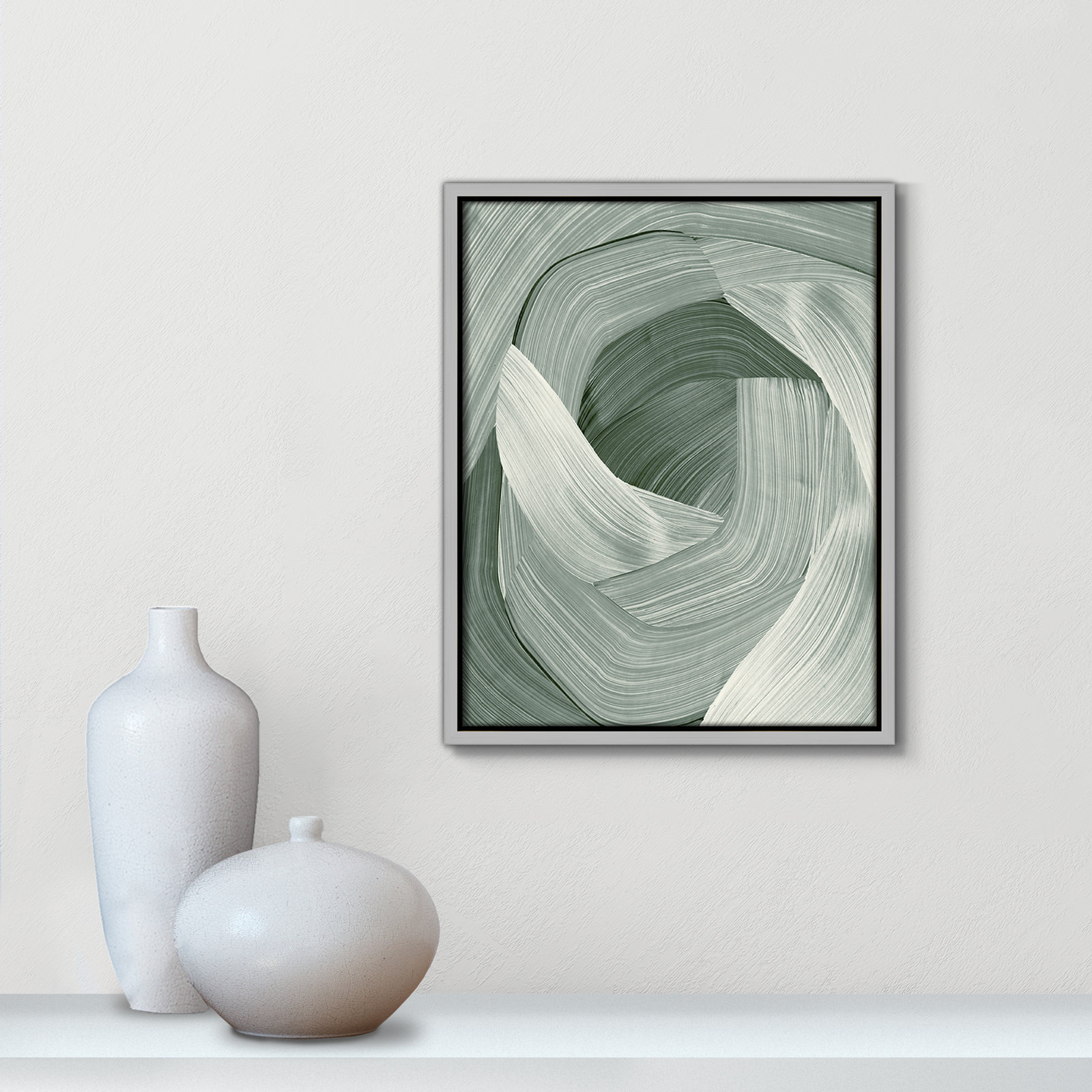 Wyn "Enriched Emerald" Print, 15.5" H x 12.5" W, Silver