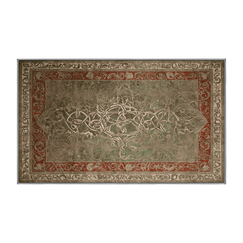 Tapis brun lavable à la machine, Rectangulaire 3 pi x 5 pi