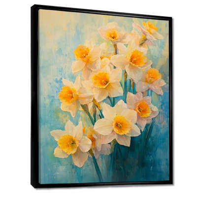 Daffodil Radiance In Pastels Impressionist III - Daffodils Wall Art