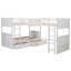 Lit superposé avec un lit mezzanine attaché, avec deux tiroirs-200033646