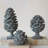 Round Resin Pinecone Finial With Base