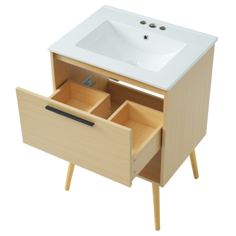 Meuble-lavabo polyvalent avec rangement innovant et design inspiré de la nature