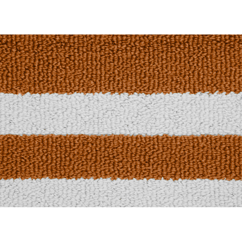 Tapis orange / blanc Ertan, Rectangle 2 pi x 3 pi 3 po