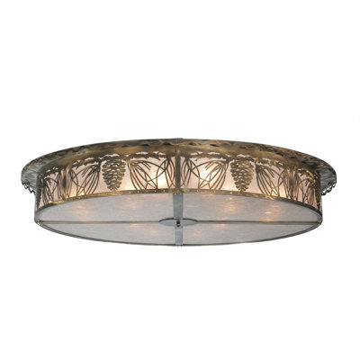 Rustic Lodge Glass Flush Mount