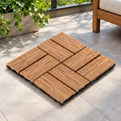 WPC Interlocking Deck Tiles 25-Piece Set