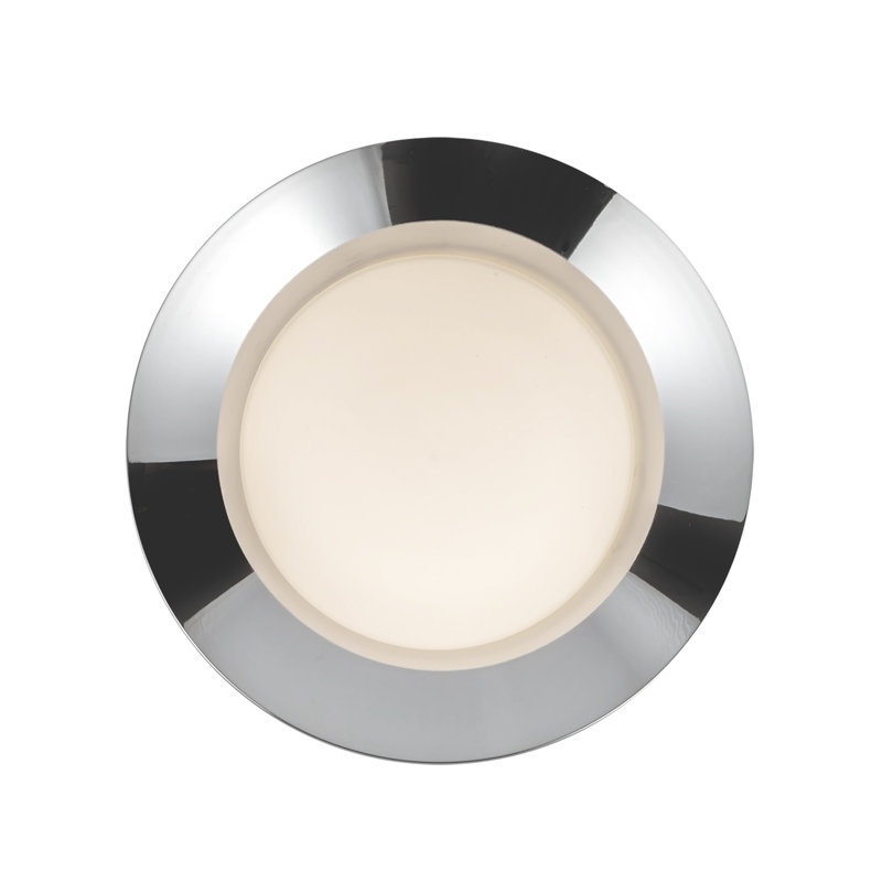 Cleo 1 - Light LED Flush Mounted Sconce, Silver, White/Chrome
