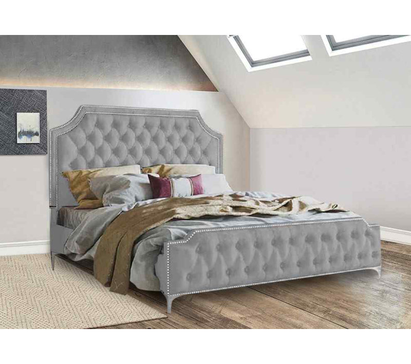 Upholstered Bed, Single (3'), Grey