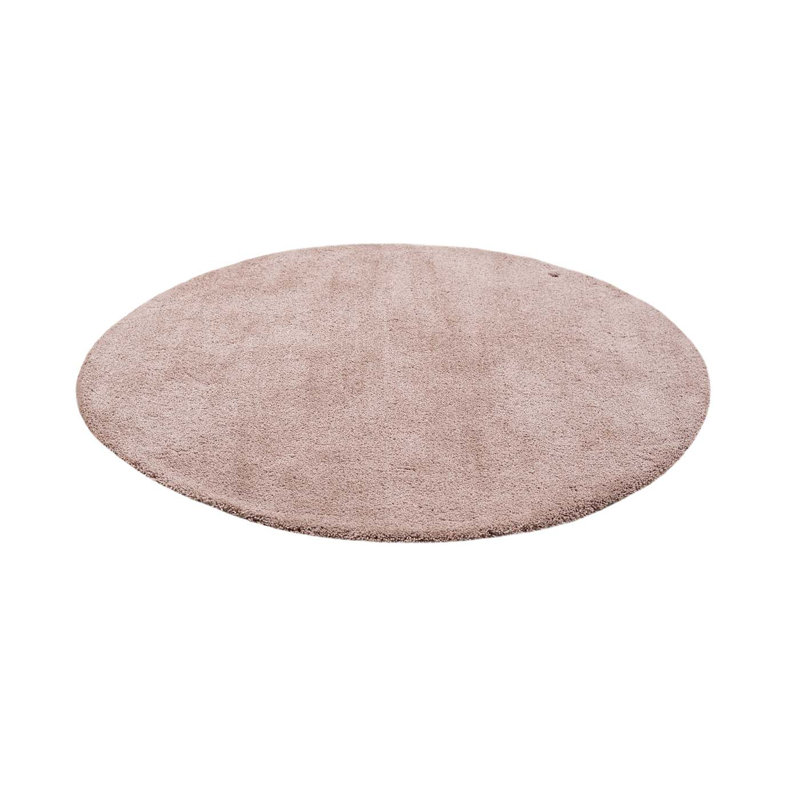 Solid Colour Hand Woven Area Rug, Round 100cm