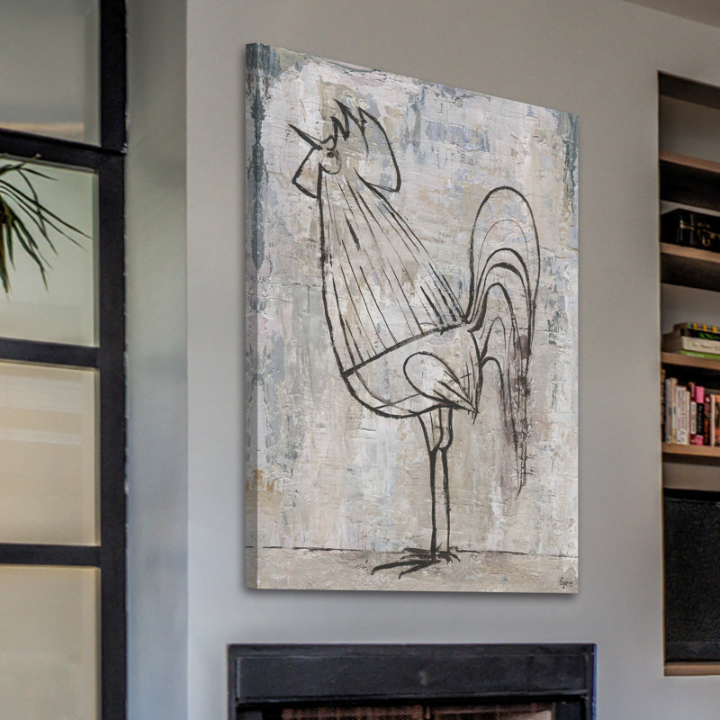 « matinée coq », reproduction d’art sur toile tendue, H 60 po x l 40po x P 1,5 po