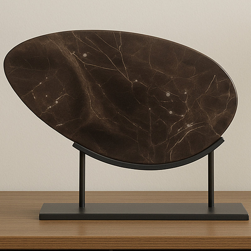 Galen Sculpture Saint Laurent Brown Marble, Saint Laurent Brown