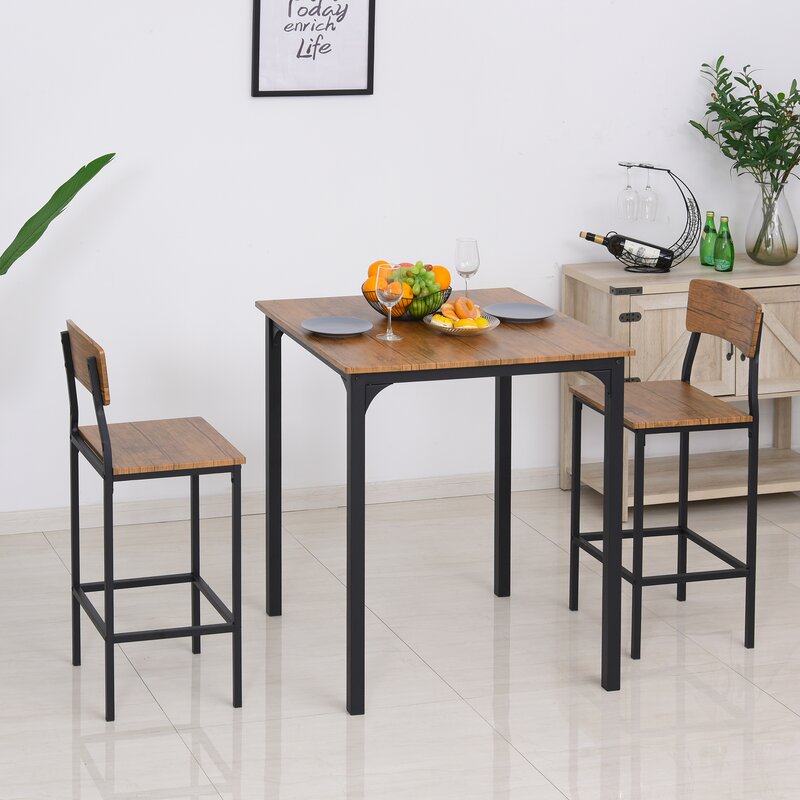 17 Stories Palumbo 3 - Piece Dining Set & Reviews | Wayfair