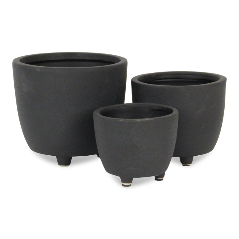 Tressy Handmade Ceramic Pot Planter, 4" x 4.5" x 4.5"