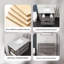 Meuble-lavabo flottant 36 po avec lavabo 36 po, tiroir à fermeture en douceur, comptoir et dosseret en marbre de culture blanc de 2 po Carrara, contreplaqué, gris-1273865866-1273865878