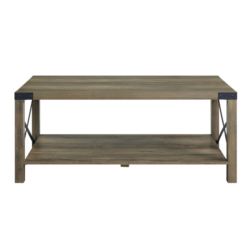 Abiram Rustic Oak Finish Coffee Table