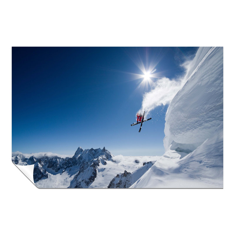 Panther Print Fine Art Prints Blue Sky & Snow Mountain Artistic Unframed Poster, Pictures For Home Walls, Bedroom, Living Room & Bathroom Decor - No Frame Print