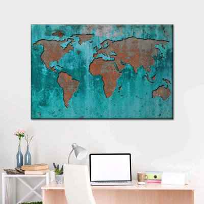 Impression sur carte mappemonde