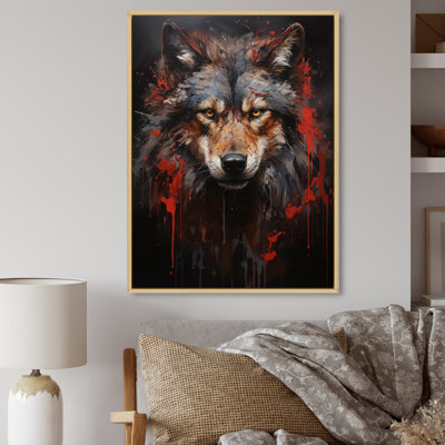 Crimson Wolf Bold I - reproduction sur toile