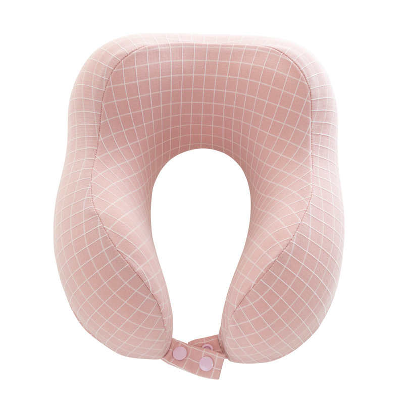 Travel Pillow - Memory Foam Pillow with Washable Cover - Neck Pillows for Sleeping on Airplanes, Trains, Cars, and Buses by Home-Complete