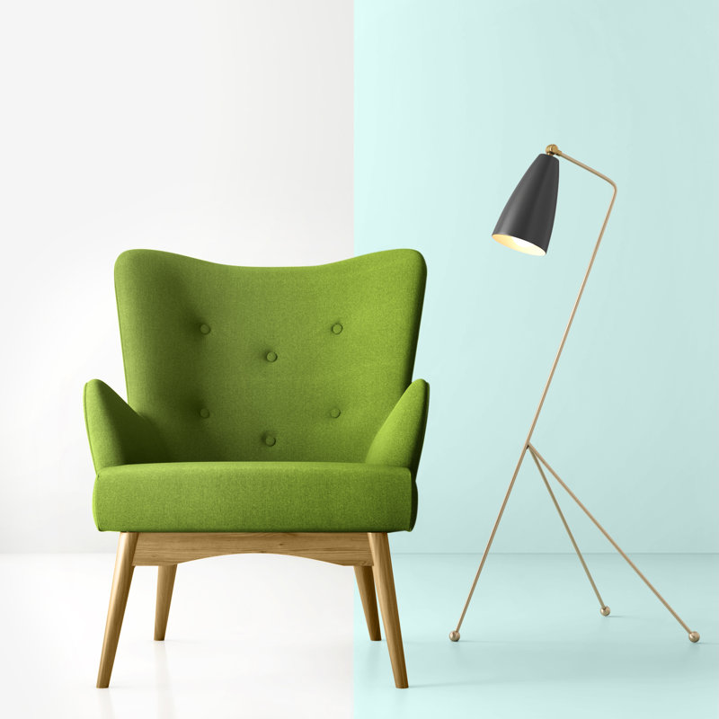 Holli Upholstered Wingback Chair, Ontario Lime Green