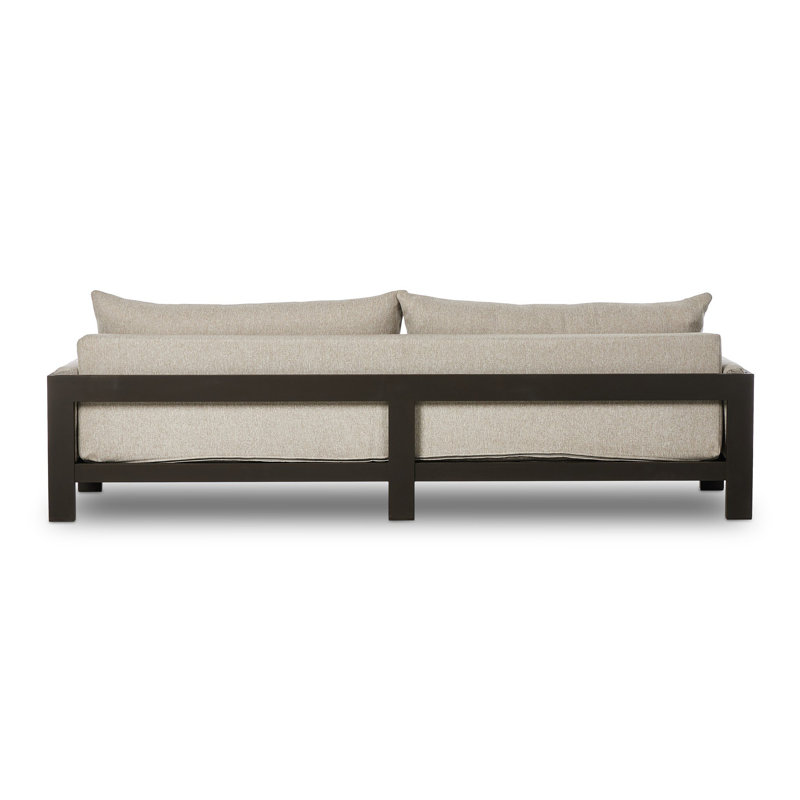 Chapman Outdoor Metal Sofa-106"-Bronze