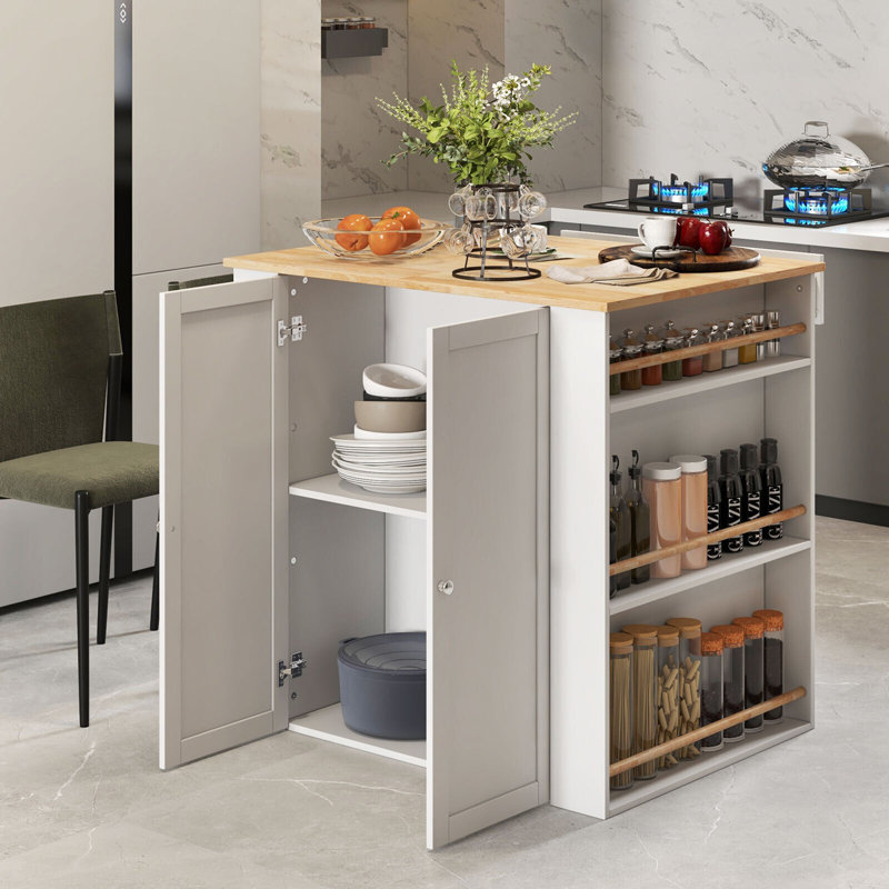 Axelle Solid Wood Top Kitchen Island