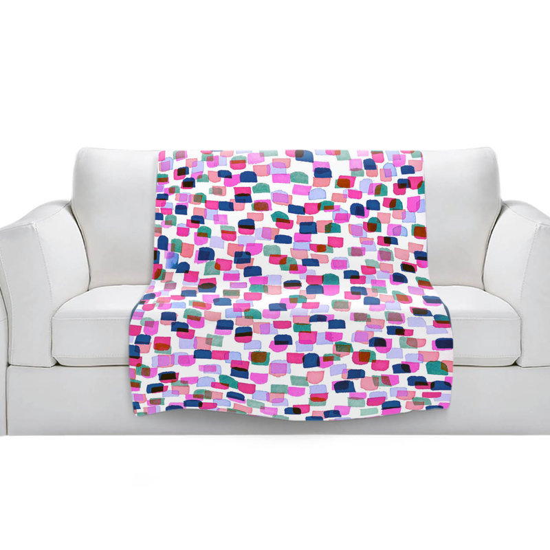 Couverture sherpa douce "rétro mod points ii, l 51 po x L 60 po
