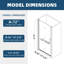 36" W x 72"H Pivot Frameless Swinging Shower Door-115723108
