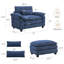 Chaise d'appoint rembourrée très large avec repose-pieds rectangulaire (ensemble de 2)-210256094