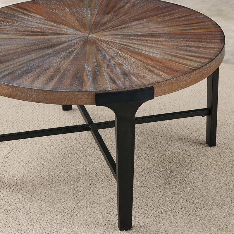 Chevron Round Cocktail Table