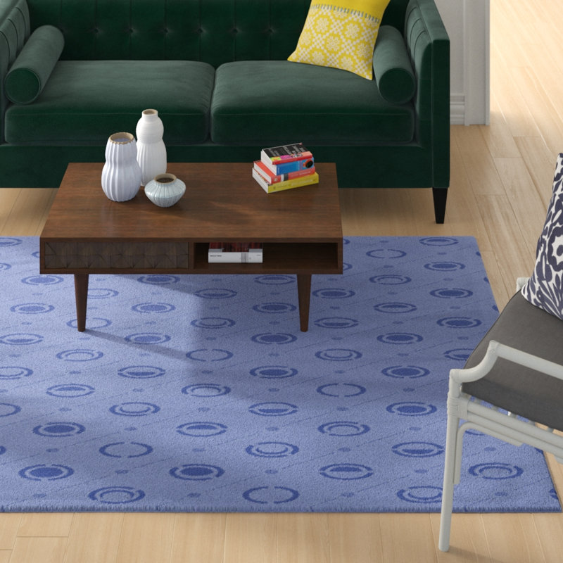 Skeffingt Polka Dots Indoor Rug, Rectangle 5' x 7'