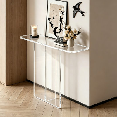 Simple and transparent acrylic console table