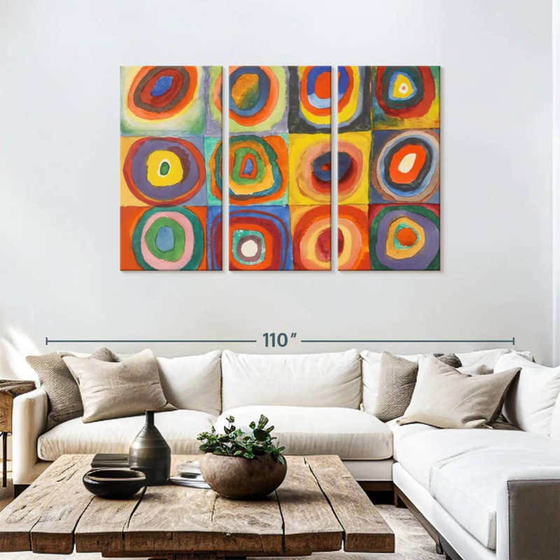Avery Color Study Squares Concentric Circles, 48" H x 74" W
