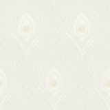 Absolutely Chic Peacock Feather Motif 33' L x 21" W Wallpaper Roll