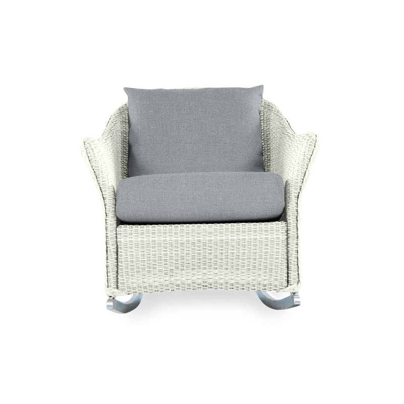 Weekend Retreat Outdoor Rocker Chair, Sandberg Pewter, Ivory